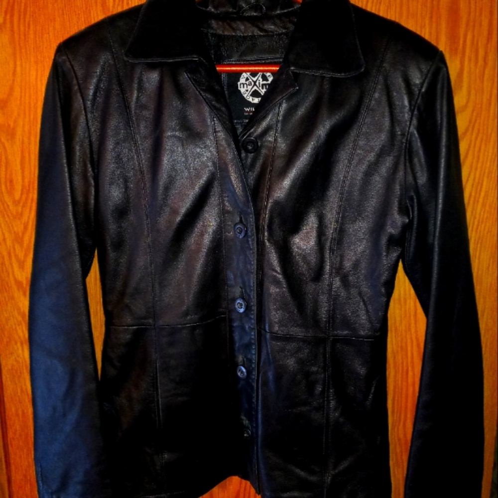 Vintage Maxima Womens Leather Coat